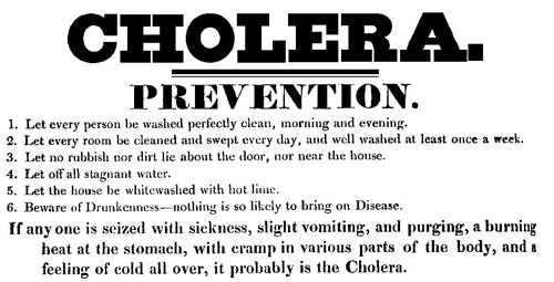 Public notice from Cholera epidemic 1832